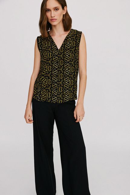 Blusa sm floral linha preto