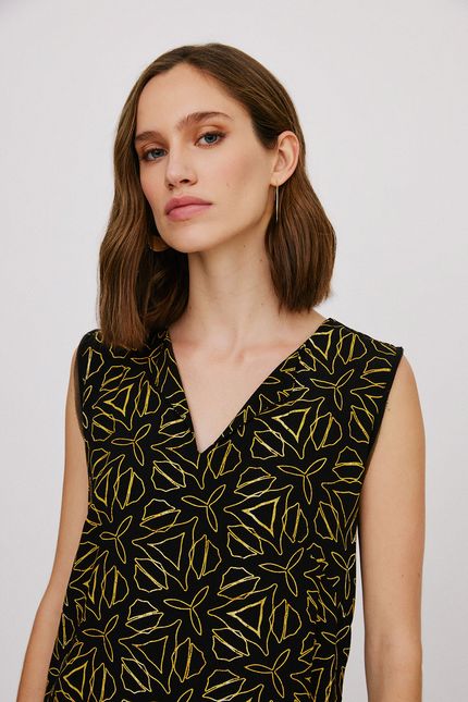 Blusa sm floral linha preto