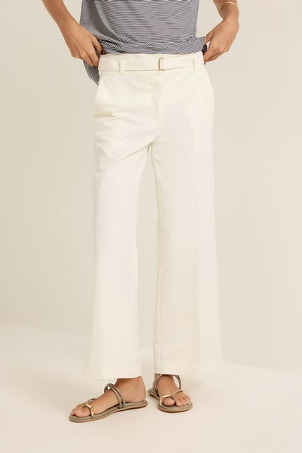 Blusa malha fio tinto detalhe azul atlantico c/ off white