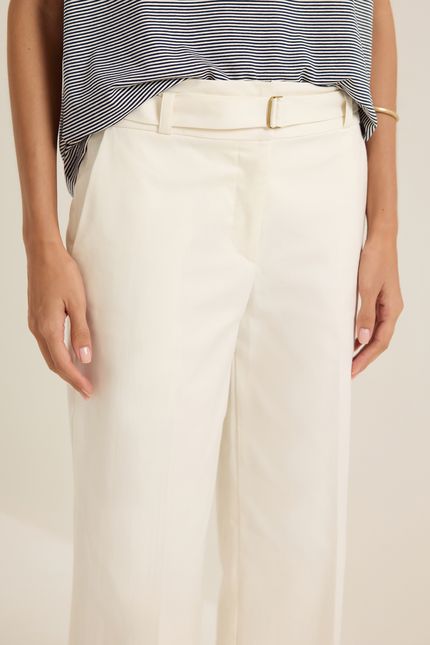 Blusa malha fio tinto detalhe azul atlantico c/ off white