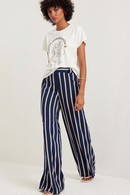 Calça listra rongeant azul atlantico c/ off white