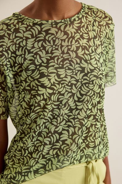 Tshirt tule coqueiro verde cana