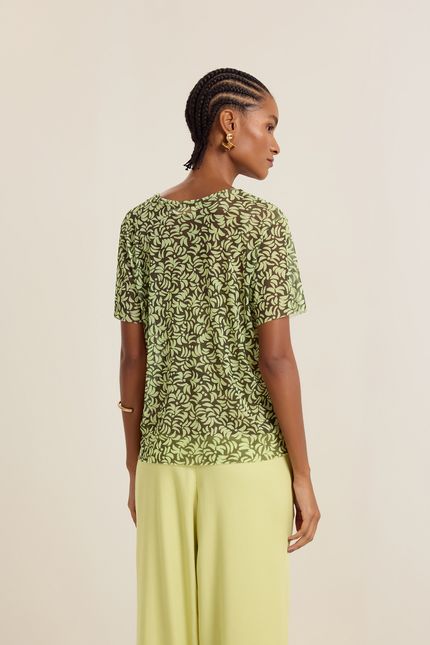 Tshirt tule coqueiro verde cana