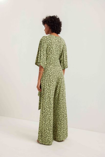 Macacão manga coqueiro verde cana