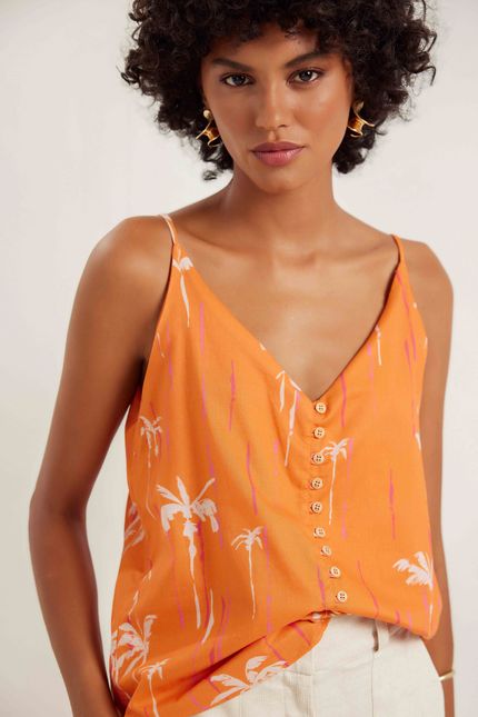 Blusa alça arpoador laranja suco