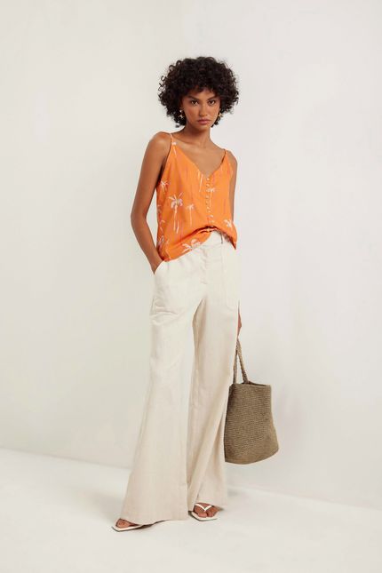Blusa alça arpoador laranja suco