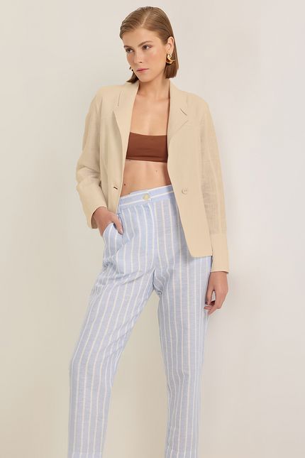 Blazer rami bege granola