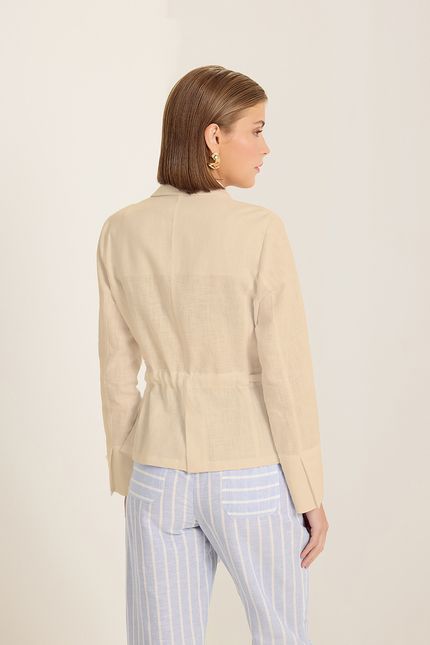 Blazer rami bege granola