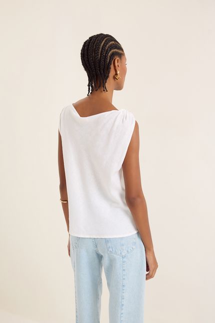 Blusa cambraia torção  branco