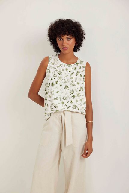Blusa sm copacabana verde mata