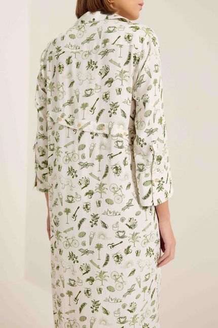 Vestido chemise copacabana verde mata