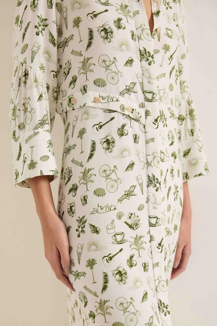 Vestido chemise copacabana verde mata