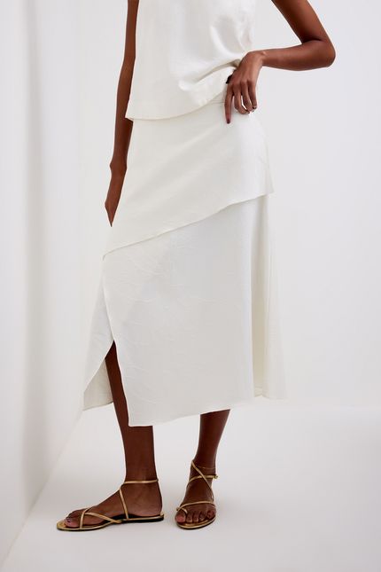 Saia jacquard floral off white