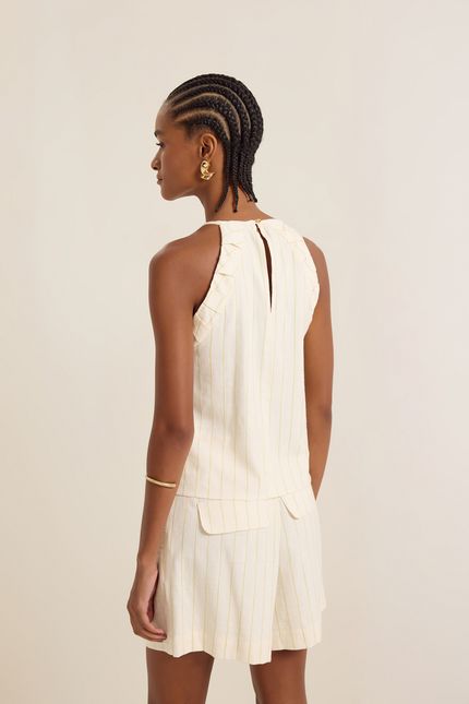 Blusa cotton pontilhado off white