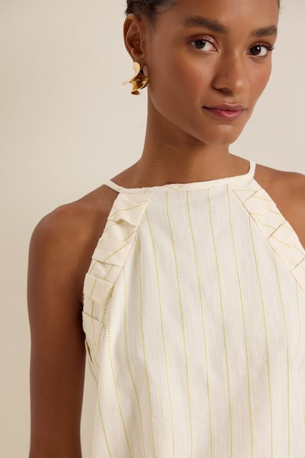 Blusa cotton pontilhado off white