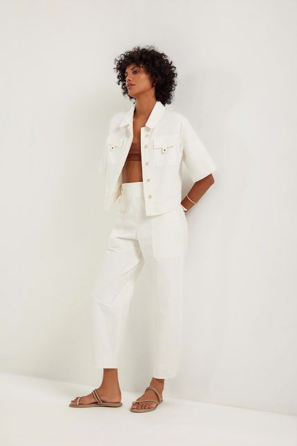 Camisa cotton square off white