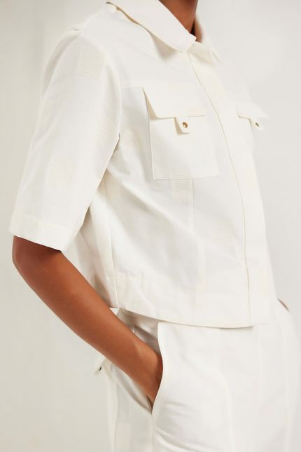 Camisa cotton square off white