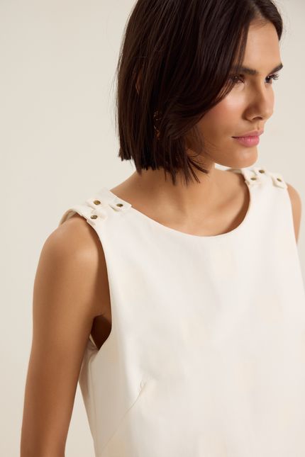 Blusa cotton square off white
