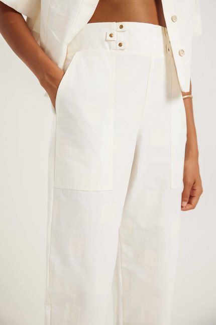 Calça cotton square off white
