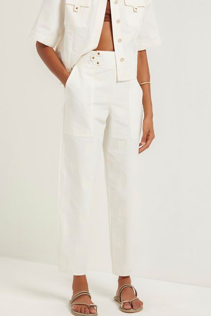 Calça cotton square off white