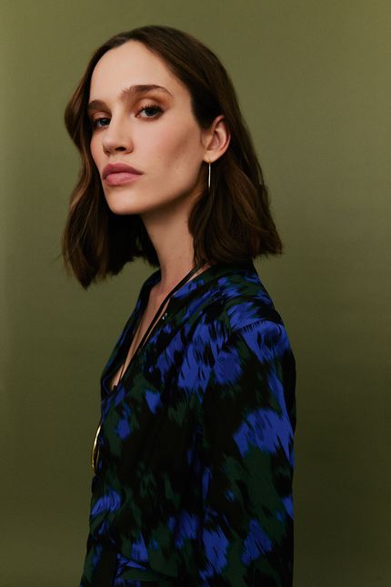 Vestido camisa mata verde musgo