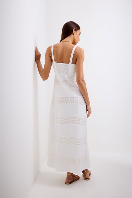 Vestido busto estrutura laise off white