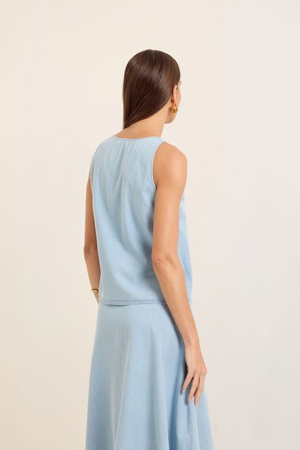 Blusa regata jeans jeans