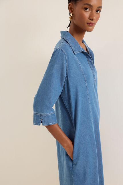 Vestido jeans evasê