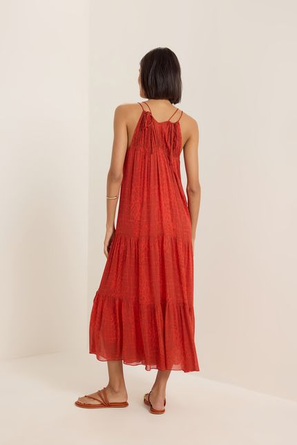 Vestido marias lagoa vermelho paprica