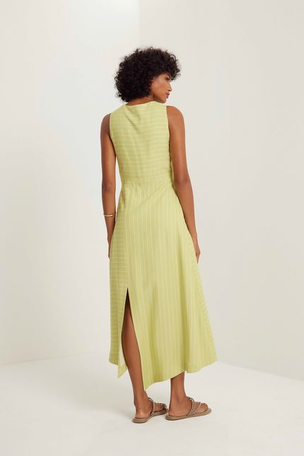 Vestido listras copacabana verde cana