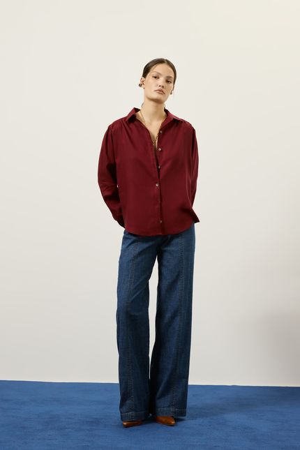 Camisa cambraia ml vinho tango