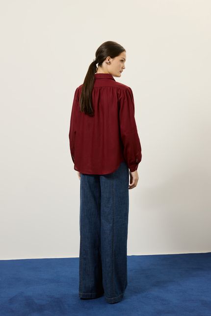 Camisa cambraia ml vinho tango