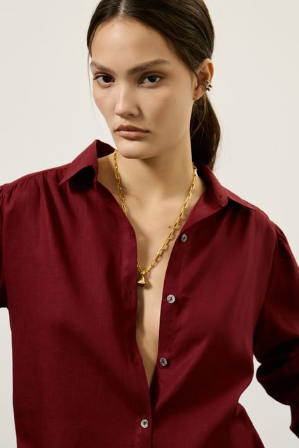 Camisa cambraia ml vinho tango