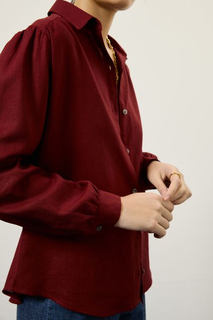 Camisa cambraia ml vinho tango