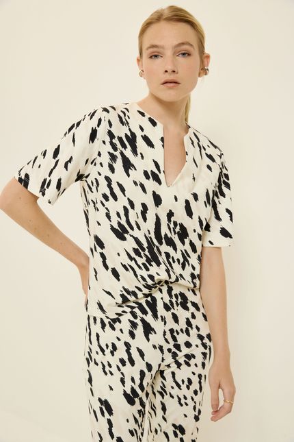 Blusa mc montaria off white