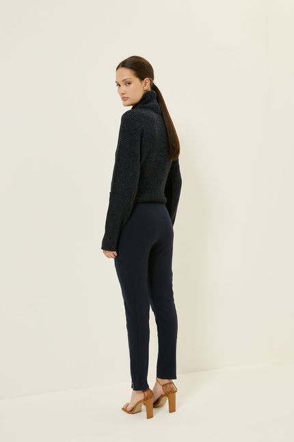 Calça montaria malha twill azul rock