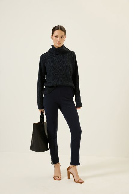 Calça montaria malha twill azul rock