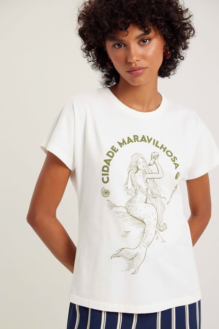 T-shirt sereia  off white