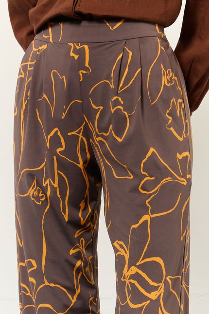 Calça bio jersey ritmos ritmos laranja folk