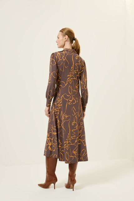 vestido bio jersey cachecour ritmos ritmos laranja folk