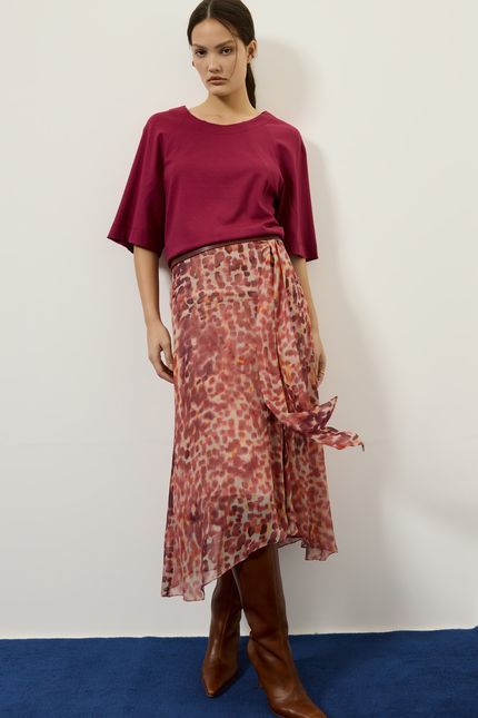 Saia ggt detalhe flash rosa bolero