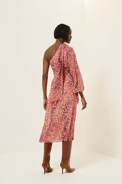 Vestido ggt ombro flash flash rosa bolero