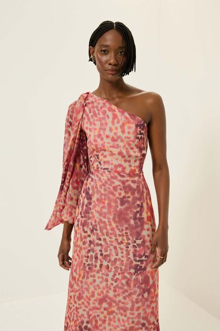 Vestido ggt ombro flash flash rosa bolero