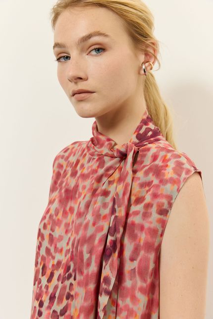 Blusa ggt gola lenço flash flash rosa bolero