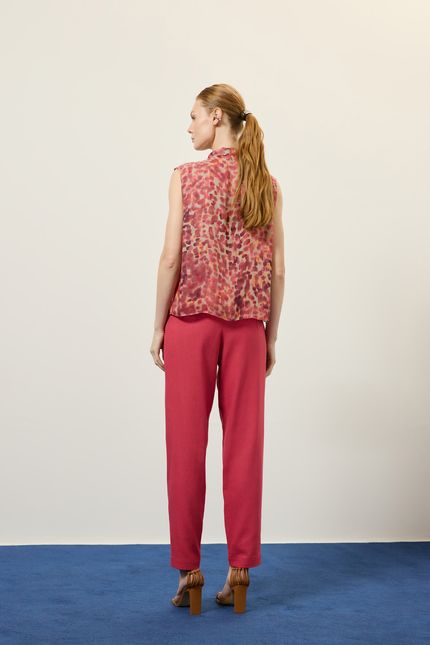 Blusa ggt gola lenço flash flash rosa bolero