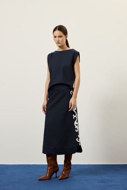 Blusa rami sm azul rock