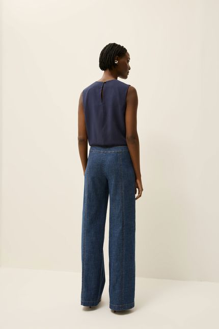 Calça jeans alfaiataria jeans