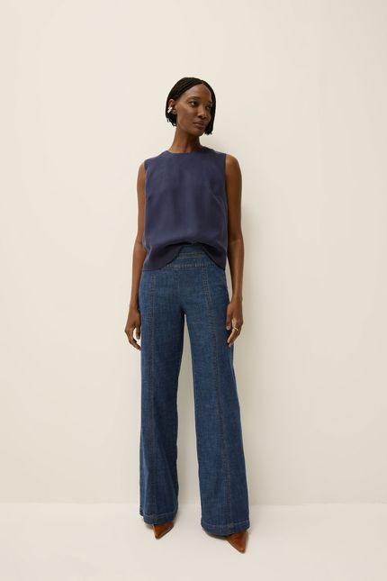 Calça jeans alfaiataria jeans