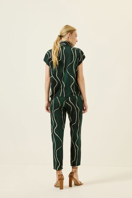 Blusa golão instrumentos verde jazz
