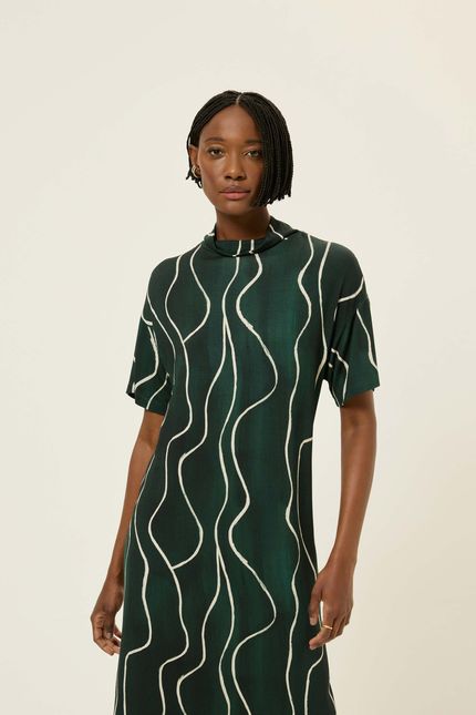 Vestido golão instrumentos verde jazz